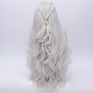 Curly Wigs Cosplay Synthetic Blonde Braided
