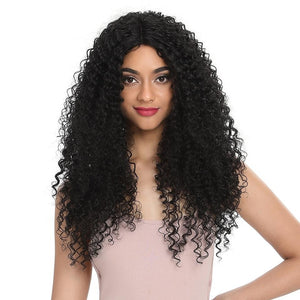 Synthetic Lace Front Black Wig