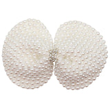White Pearl Hair Bows With Hair Clips