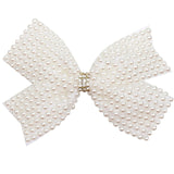 White Pearl Hair Bows With Hair Clips