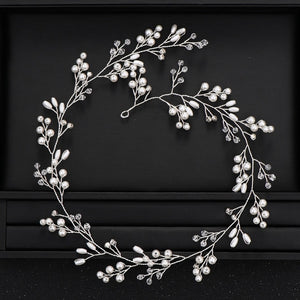 Wedding Headband Pearl Crystal Bridal Hair