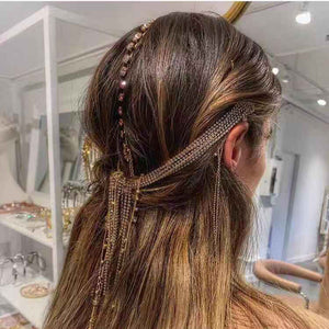 Personality Long Tassel Pearl Hair Clip