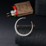 Branded Star Moon Rhinestone Hair Clip