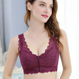 Female Vest Front Zipper Push Up Bra