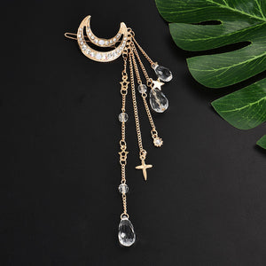 Elegant Women Lady Moon Rhinestone