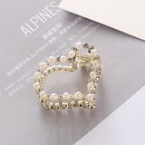 Claw Geometric Imitation Pearl Hairpin