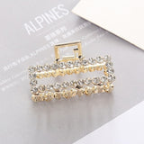 Claw Geometric Imitation Pearl Hairpin