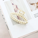 Claw Geometric Imitation Pearl Hairpin