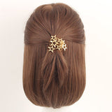 Claw Geometric Imitation Pearl Hairpin