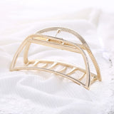 Claw Geometric Imitation Pearl Hairpin