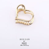 Claw Geometric Imitation Pearl Hairpin